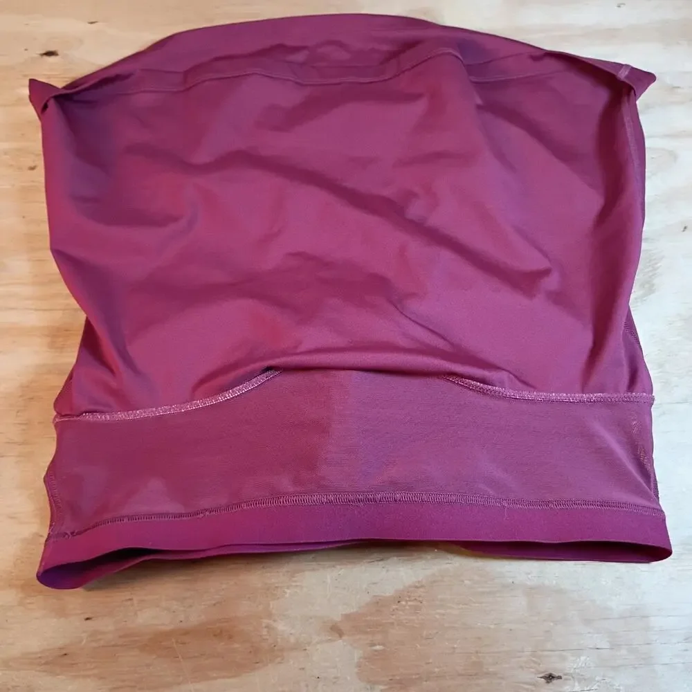 Nike Womens XL Dri-FIT Tank Top Maroon Racerback Built In Bra Athletic Shirt